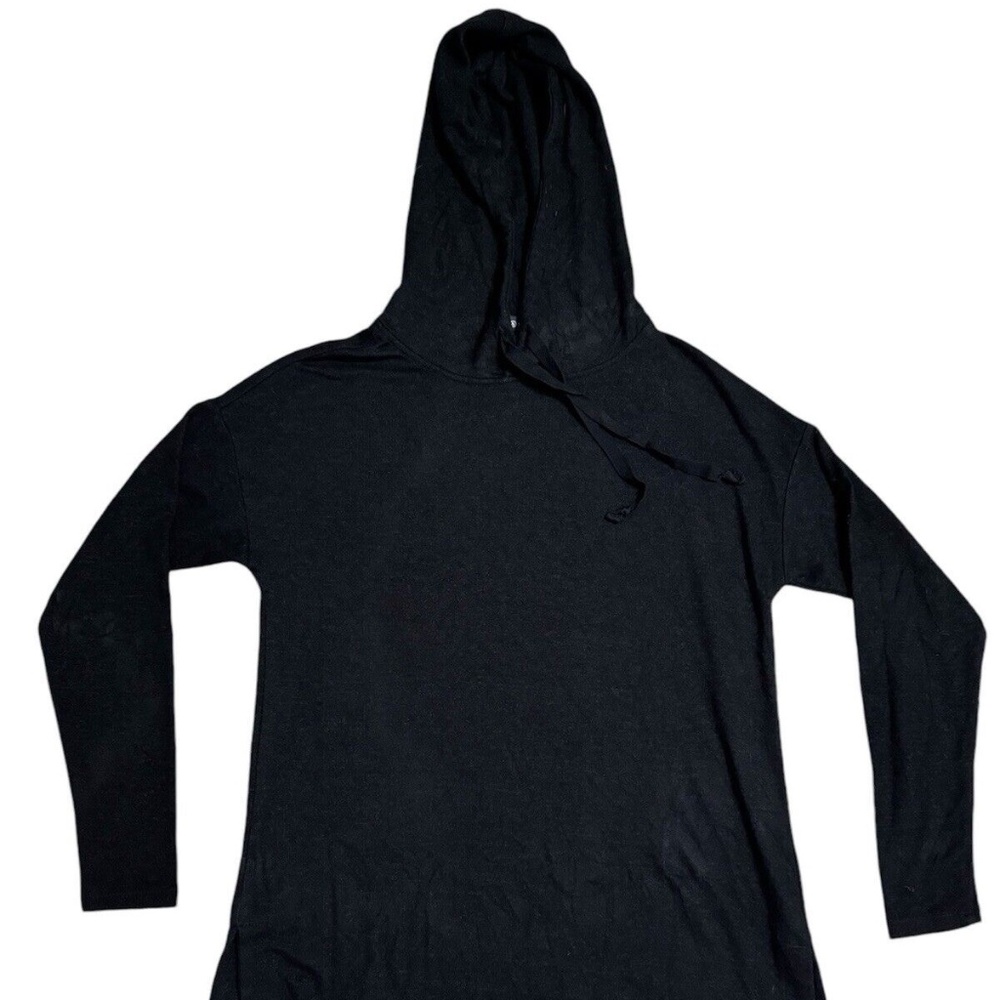 Max & Mia Women's Soft Lightweight Lounge Hoodie Shirt Heather Black Size XS